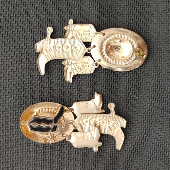 Country western Rodeo Cowboy boot skootin earrings - Picture 4 of 8